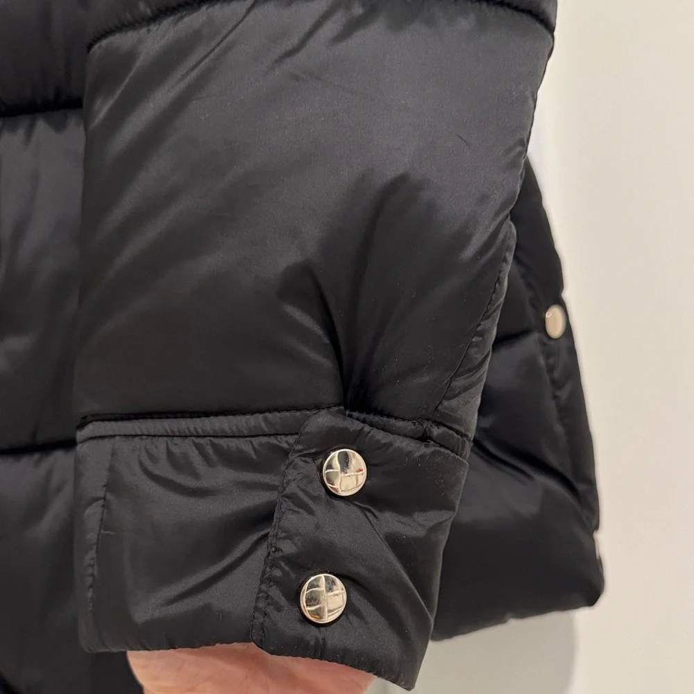 Mango Puffer Black Jacket with Hood size S - Picture 4 of 10